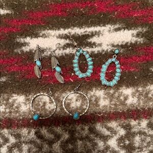 Silver Turquoise Earrings